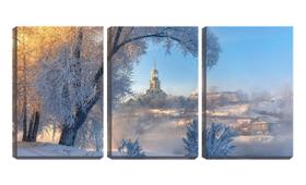 Quadro canvas 68x126 arvore coberta de neve