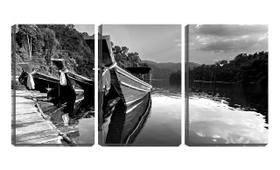Quadro canvas 68x126 barcos no lago da tailândia