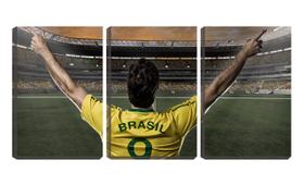 Quadro canvas 68x126 brasil fotebol