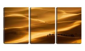 Quadro canvas 68x126 caminhada no deserto