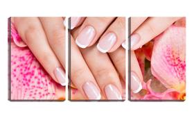 Quadro canvas 68x126 cores delicadas unhas manicure