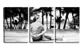 Quadro canvas 68x126 mulher posição de ioga