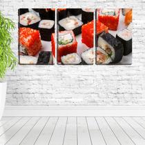 Quadro canvas 80x140 sushi comida japonesa - Crie Life