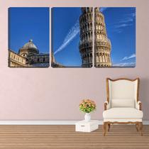 Quadro canvas 80x140 torre de pisa céu azul