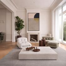 Quadro Canvas Abstrato Calma Foco 90x60cm Mold Preta Quadro Canvas Abstrato Calma Foco 90x60cm Mold Preta