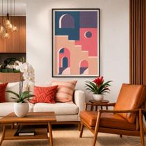 Quadro Canvas Abstrato Cidade Fig 40x30cm Mold Preta Quadro Canvas Abstrato Cidade Fig 40x30cm Mold Preta