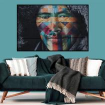 Quadro Canvas Abstrato Índio 50x70 Quadro Canvas Abstrato Índio 50x70