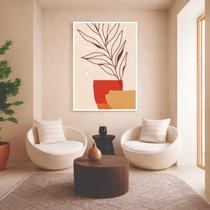 Quadro Canvas Abstrato Paisagem 70x50cm Mold Preta