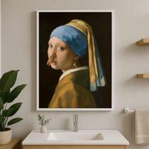 Quadro Canvas Arte Banheiro - A Moça Do Prendedor- Quadro Canvas Arte Banheiro - A Moça Do Prendedor-