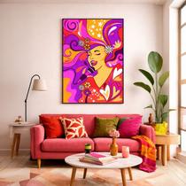 Quadro Canvas Arte Vocal 70x50cm Mold Branca Quadro Canvas Arte Vocal 70x50cm Mold Branca