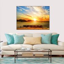 Quadro Canvas Barco por do Sol 1,00x1,30