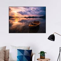 Quadro Canvas Barco por do Sol 90x1,20