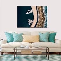Quadro Canvas Barcos na Costa 50x70 Quadro Canvas Barcos na Costa 50x70