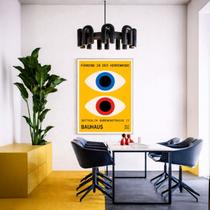 Quadro Canvas Bauhaus Poster Geometric 70x50cm Mold Preta Quadro Canvas Bauhaus Poster Geometric 70x50cm Mold Preta