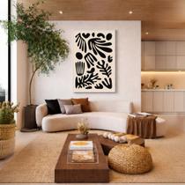 Quadro Canvas Black Alga e Collection 90x60cm Mold Branca