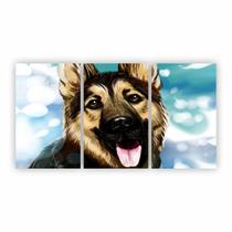 Quadro Canvas Cachorro Céu ul 125X65Cm