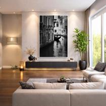Quadro Canvas Canoa Veneza 40x30cm Mold Branca Quadro Canvas Canoa Veneza 40x30cm Mold Branca