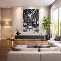 Quadro Canvas Coqueiros Palmeiras Lojas 70x50cm Mold Branca Quadro Canvas Coqueiros Palmeiras Lojas 70x50cm Mold Branca