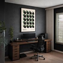 Quadro Canvas Cubic Perspective 70x50cm Mold Preta Quadro Canvas Cubic Perspective 70x50cm Mold Preta