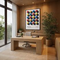 Quadro Canvas Cubic Perspective Color 60x40cm Mold Branca Quadro Canvas Cubic Perspective Color 60x40cm Mold Branca
