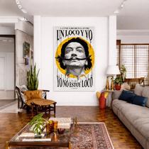 Quadro Canvas Dalí Retrato Vectorial 90x60cm Mold Branca Quadro Canvas Dalí Retrato Vectorial 90x60cm Mold Branca