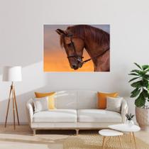 Quadro Canvas Decorativo para Sala Cavalo Entardecer 30x42