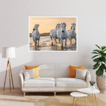 Quadro Canvas Decorativo para Sala Cavalos 40x60