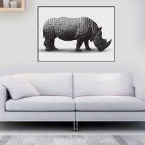 Quadro Canvas Decorativo para Sala Rinoceronte África 70x90