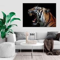 Quadro Canvas Decorativo para Sala Rugido do Tigre 30x42