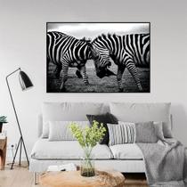 Quadro Canvas Decorativo para Sala Zebras 30x42 - LUGGUI ART FOTOG