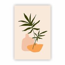 Quadro Canvas Desenho Colorido de Planta Minimalista 30x40cm