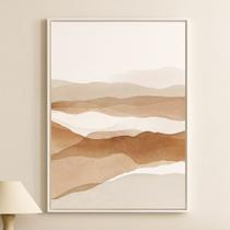 Quadro Canvas Estilo Boho - Paisegem Minimalista-Mold.Branca Tamanho:40x30cm