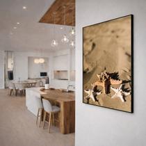Quadro Canvas Estrelas do Mar Areia 90x60cm Mold Branca Quadro Canvas Estrelas do Mar Areia 90x60cm Mold Branca