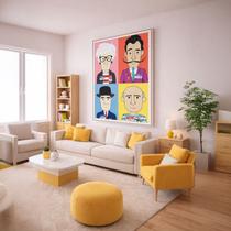 Quadro Canvas Famous Artist Posters 70x50cm Mold Preta