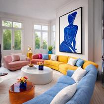Quadro Canvas Faustine Badrichani 90x60cm Mold Preta
