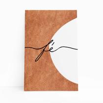 Quadro Canvas Fé Abstrato Minimalista Frases Arte 60X40Cm