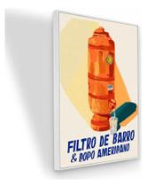 Quadro Canvas Filtro De Barro Brasil 60x40 Com Moldura Moldura Branca