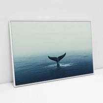 Quadro Canvas Fotografia Cauda de Baleia-Mold.Branca Tamanho:40x30cm Quadro Canvas Fotografia Cauda de Baleia-Mold.Branca Tamanho:40x30cm