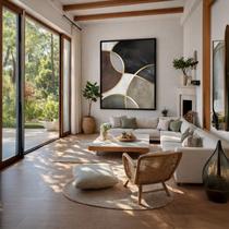 Quadro Canvas Golden Seams 70x50cm Mold Preta