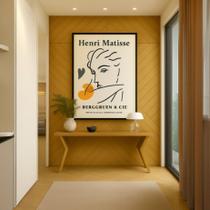 Quadro Canvas Henri Matisse Linha 60x40cm Mold Branca Quadro Canvas Henri Matisse Linha 60x40cm Mold Branca
