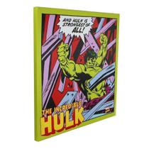 Quadro Canvas Hulk Comics - 40x40cm - Zona criativa