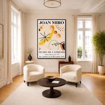 Quadro Canvas Joan Miro Elements Poster 60x40cm Mold Branca Quadro Canvas Joan Miro Elements Poster 60x40cm Mold Branca