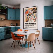 Quadro Canvas Kandinsky Exhibition 90x60cm Mold Preta