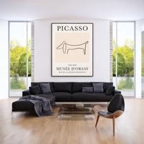 Quadro Canvas Le Chien O Cão de Picasso 90x60cm Mold Preta Quadro Canvas Le Chien O Cão de Picasso 90x60cm Mold Preta