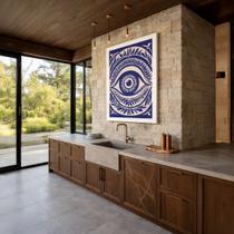 Quadro Canvas Linoleum 70x50cm Mold Preta