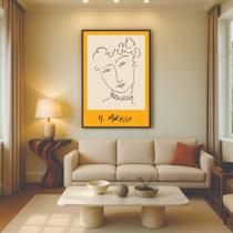 Quadro Canvas Matisse La Pompadour 90x60cm Mold Preta