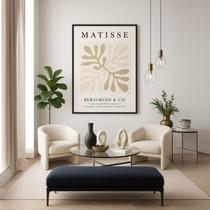Quadro Canvas Matisse Papiers Bege 40X30Cm Mold Preta Quadro Canvas Matisse Papiers Bege 40X30Cm Mold Preta