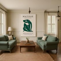 Quadro Canvas Matisse Papiers Bottle 90x60cm Mold Preta Quadro Canvas Matisse Papiers Bottle 90x60cm Mold Preta