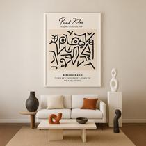 Quadro Canvas Paul klee Young Moe 90x60cm Mold Branca