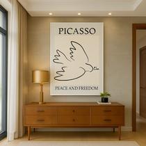 Quadro Canvas Peace And Freedom 70x50cm Mold Preta